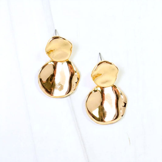 Aimee Wave Drop Earring Gold