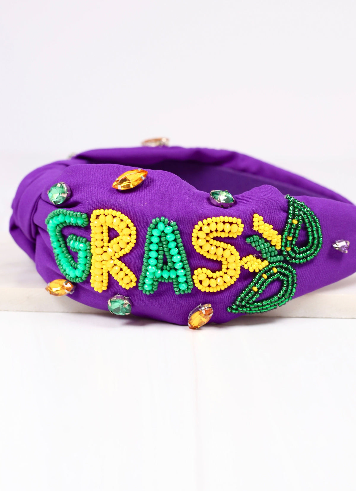 Caroline Hill Mardi Gras Headband Carnival Vibes CZ Headband Multi – Caroline Hill Wholesale main image 2