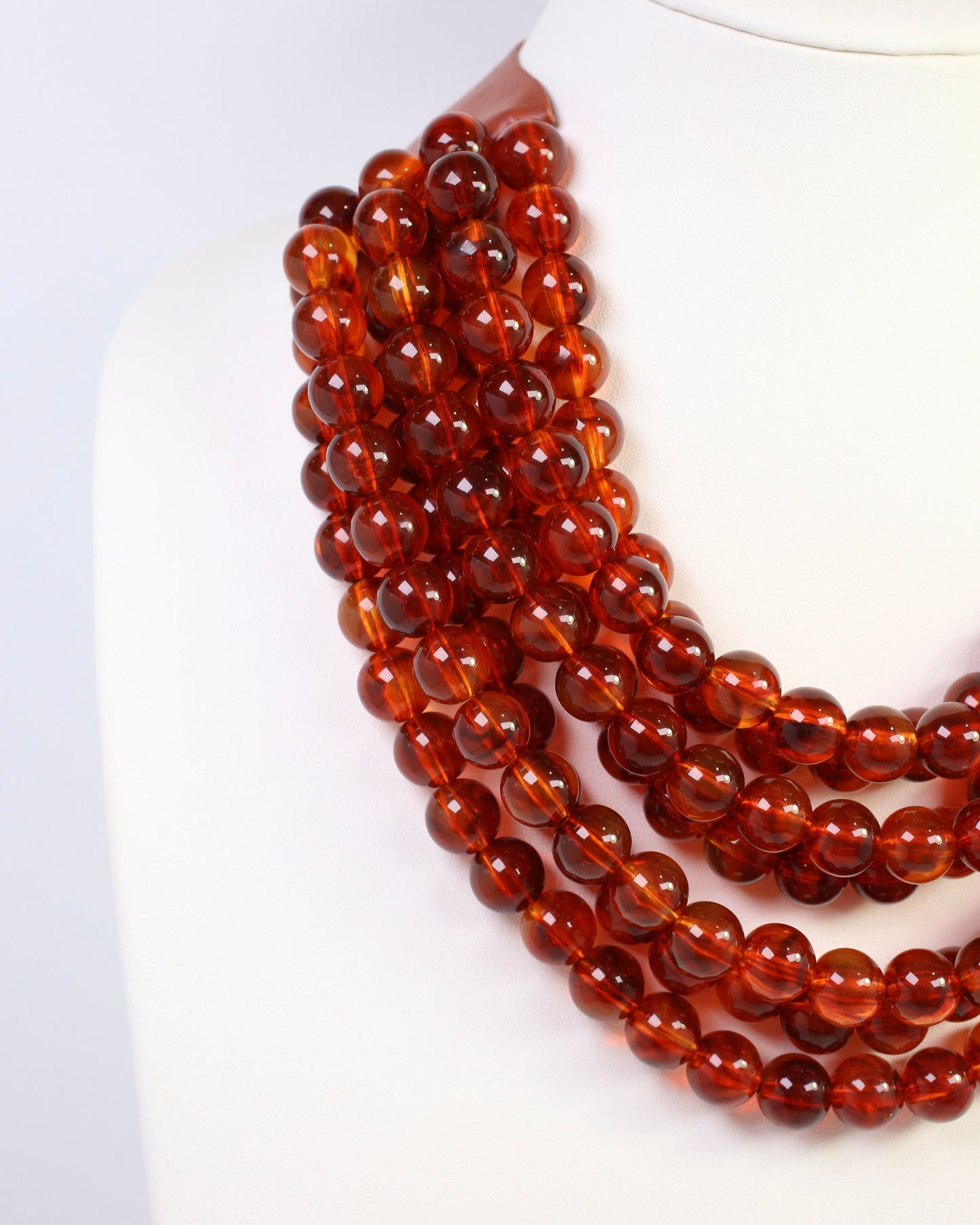 Kimbrel Multi Layered Smooth Beaded Necklace Tortoise