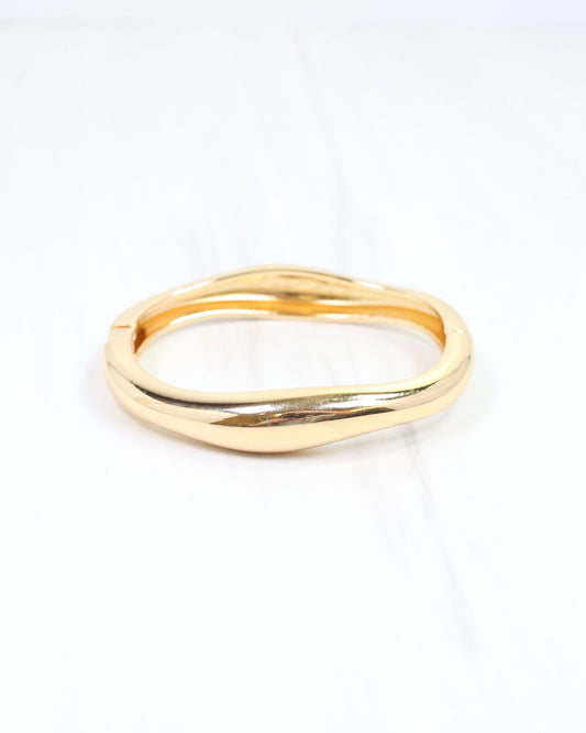 Bimberi Hinged Bangle Bracelet Gold