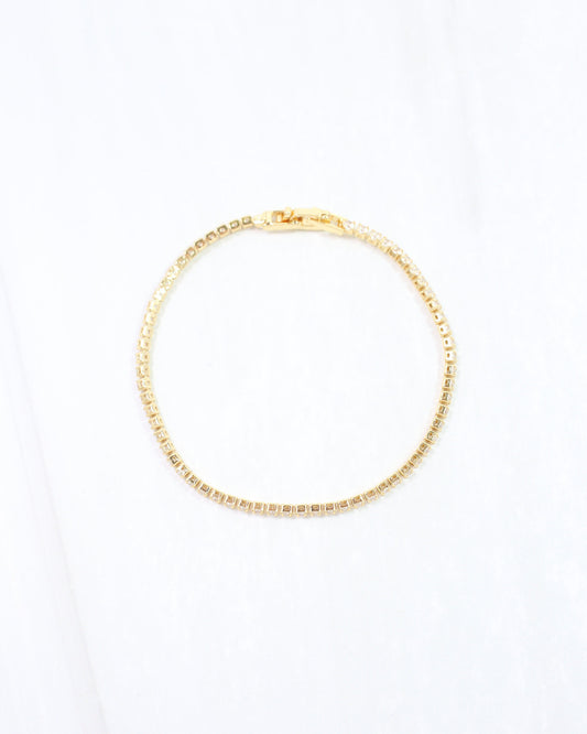 Luna Delicate CZ Tennis Bracelet WR Gold
