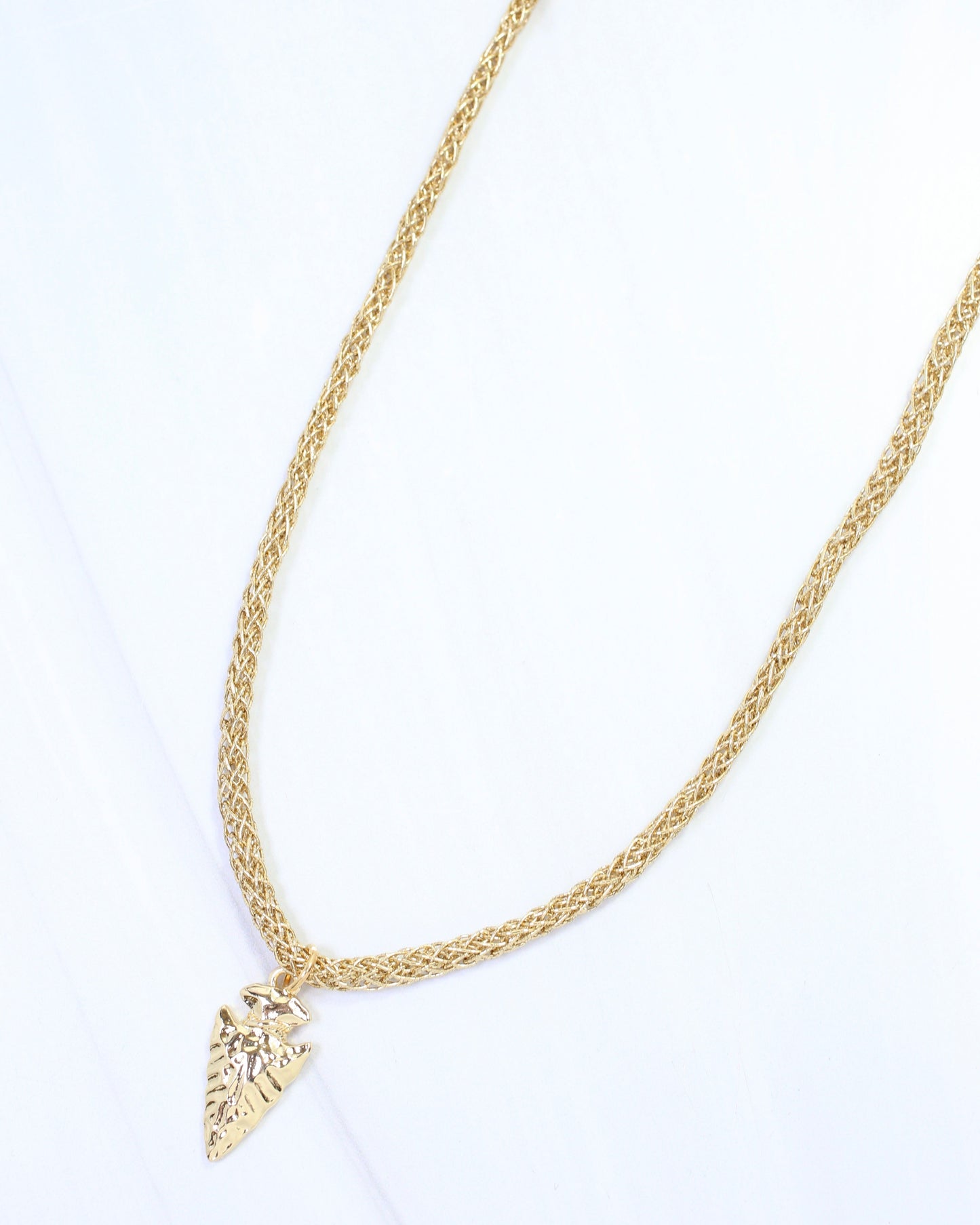 Corie Cord Necklace Arrow Gold