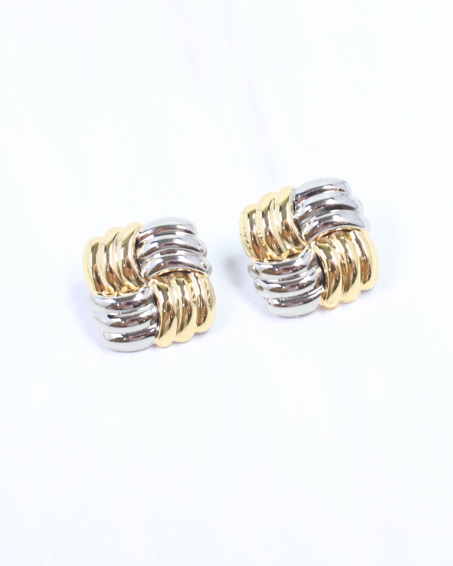 Maury Textured Post Earring Gold Silver
