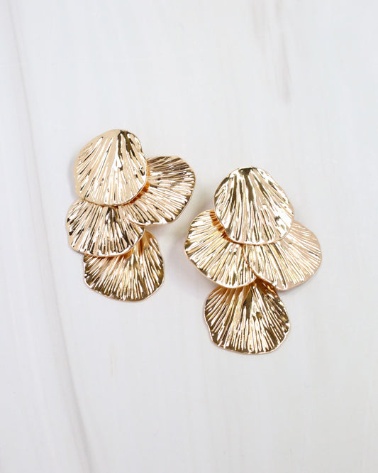 Genoa Petal Chandelier Earring WR Gold