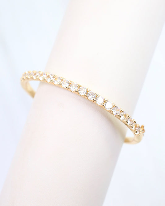 Golden Sands CZ Bangle WR Gold