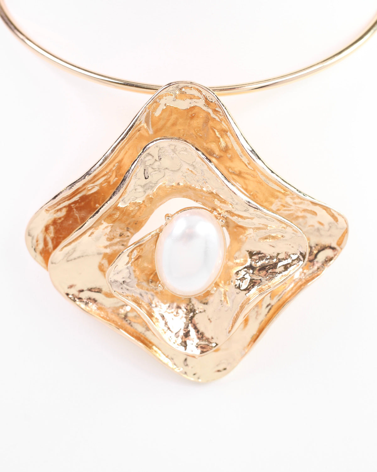 Norwood Pearl Choker Necklace Gold