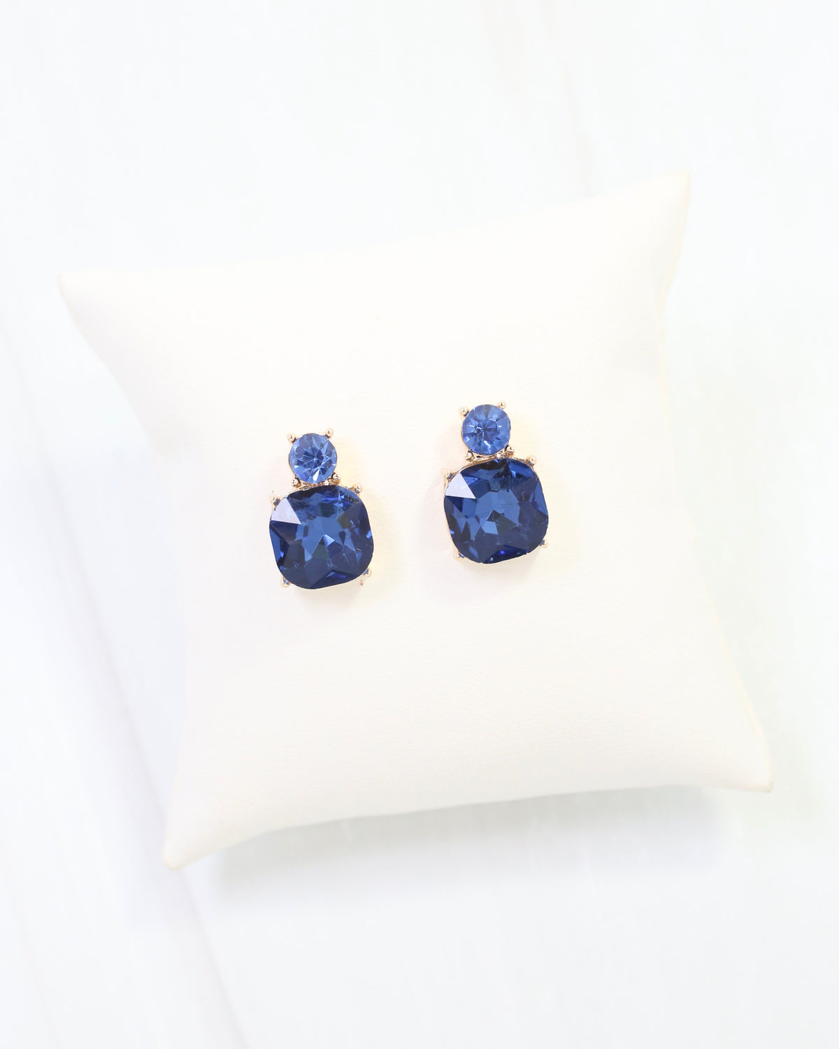 Roxanne Rhinestone Post Earring Sapphire