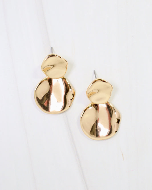 Aimee Wave Drop Earring Gold