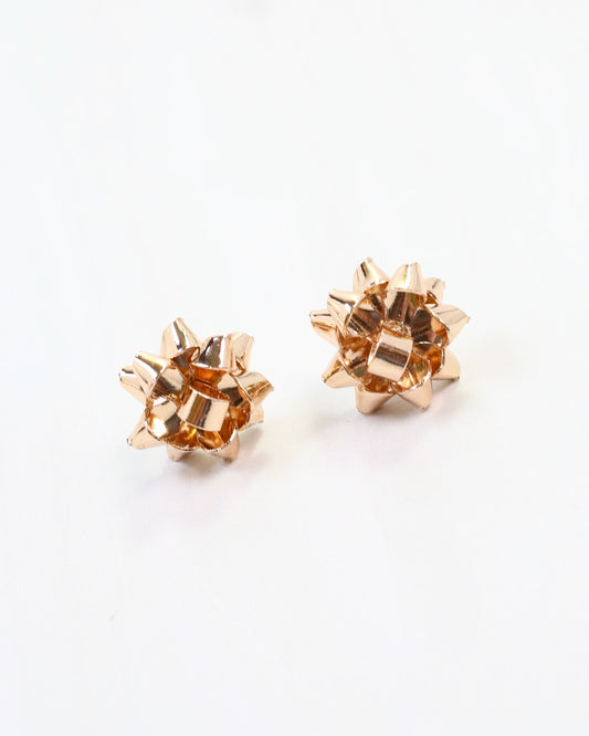 Let's Wrap Small Bow Stud Earring Gold