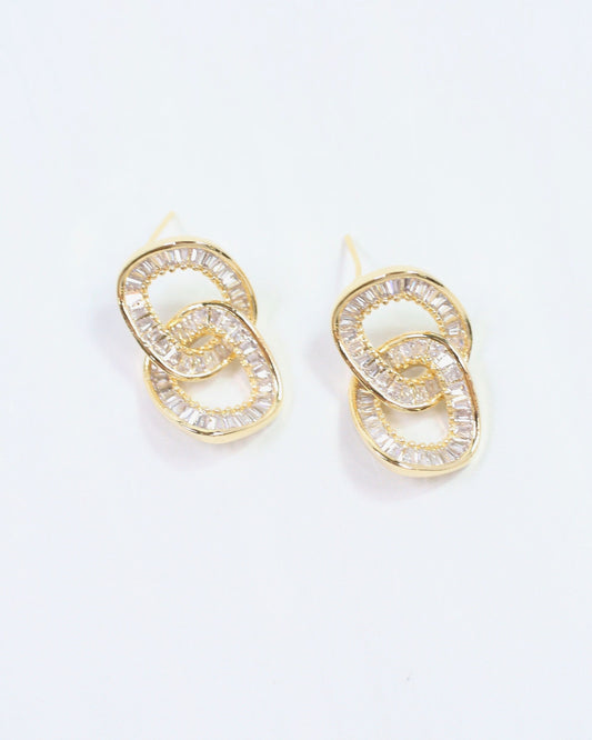 Serenity Circle Link Earring Gold