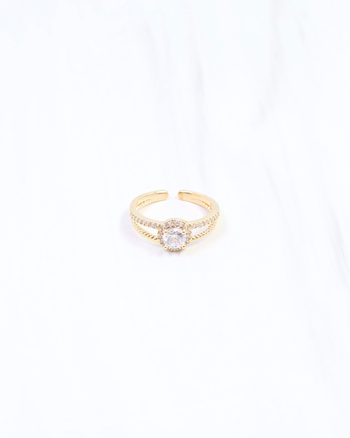 Nyla CZ Ring WR Gold