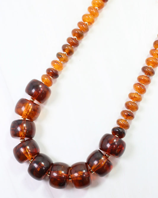Norwalk Chunky Bead Necklace Tortoise