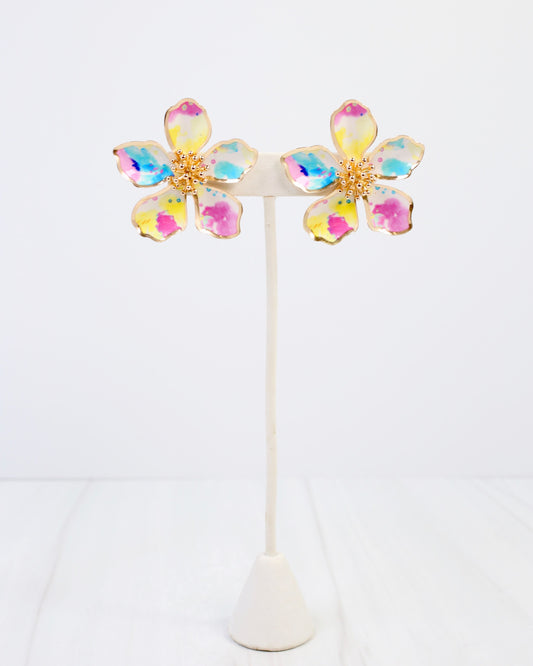 Monett Flower Post Earring Multi