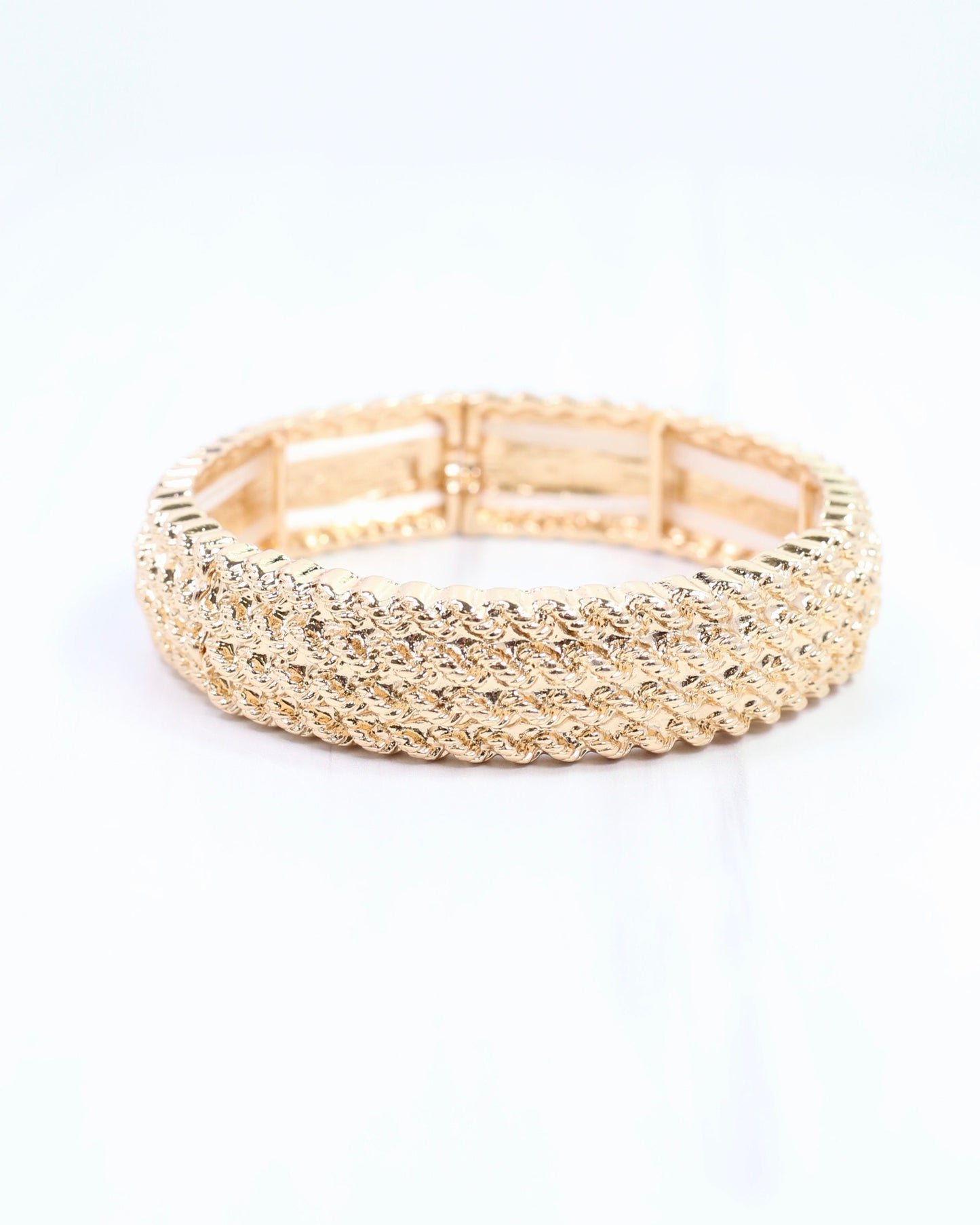 Breckenridge Textured Stretch Bracelet Gold