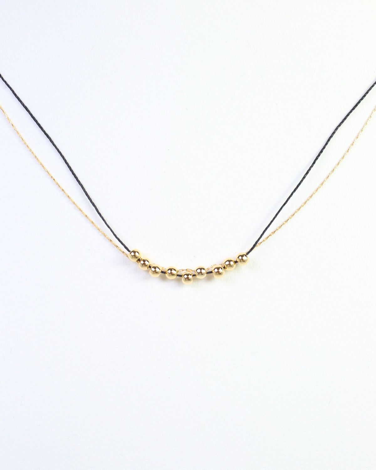 Odette Mini Cord Necklace Black