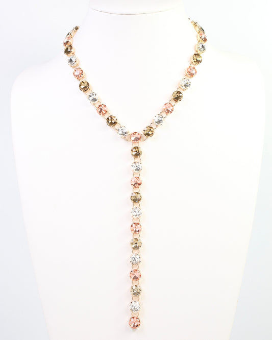 Andrea Rhinestone Y Necklace TPZ LT MUL