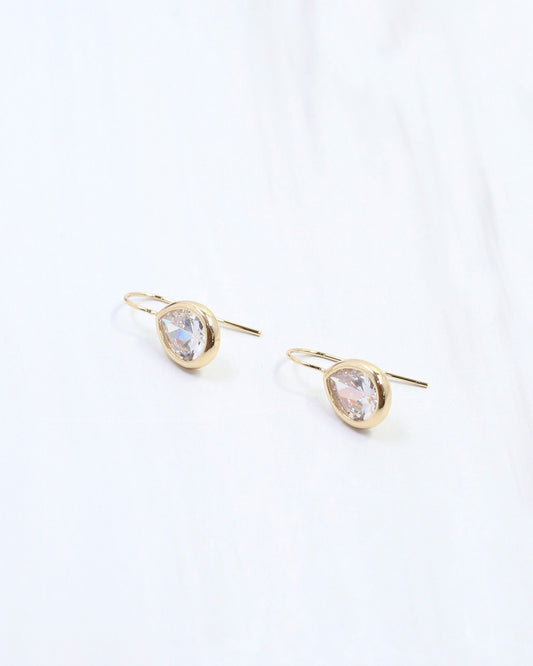 Everlee Teardrop CZ Earring WR Gold