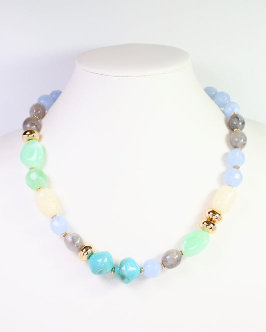 Ambridge Stone Beaded Necklace Blue Multi