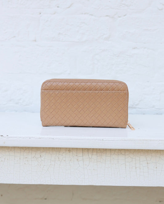 Penelope Wallet Woven Tan
