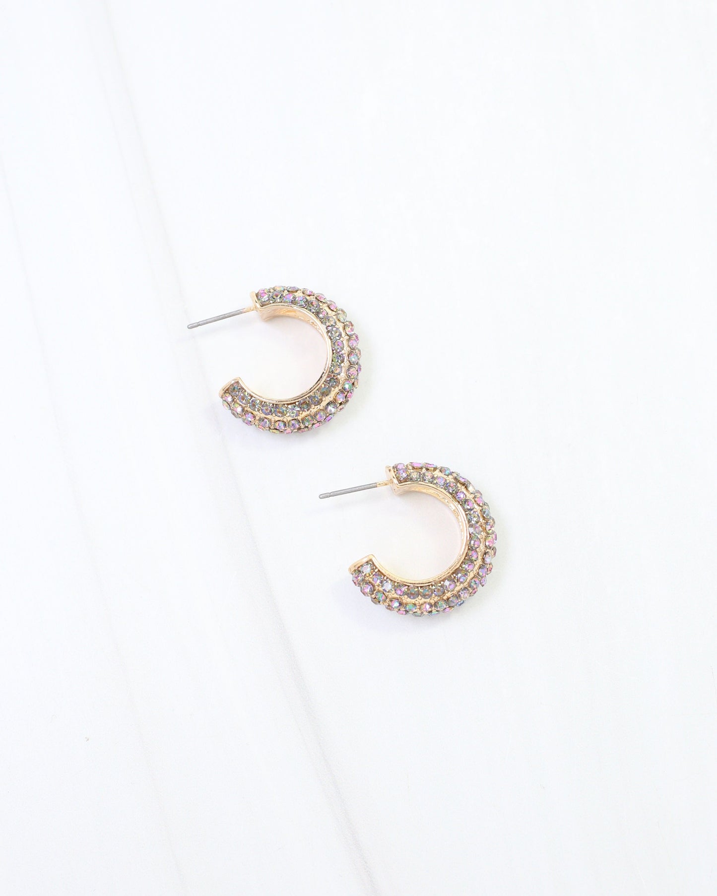 Del Ray Sparkle Hoop Earring Black Diamond