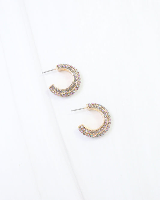 Del Ray Sparkle Hoop Earring Black Diamond
