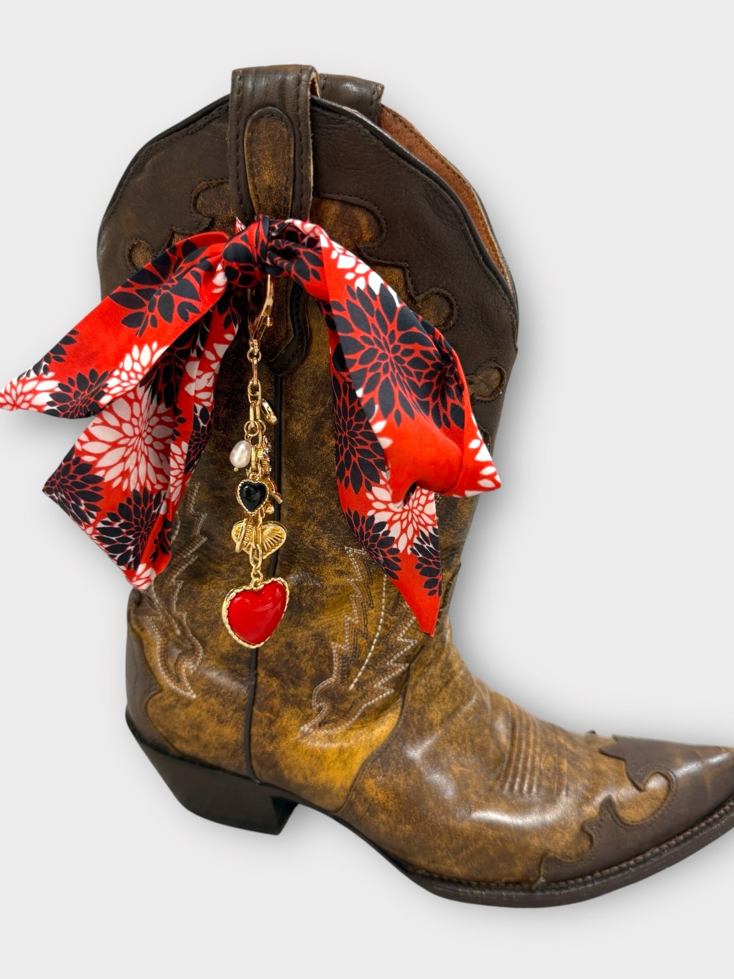 Boot Bundle Red and Black Floral