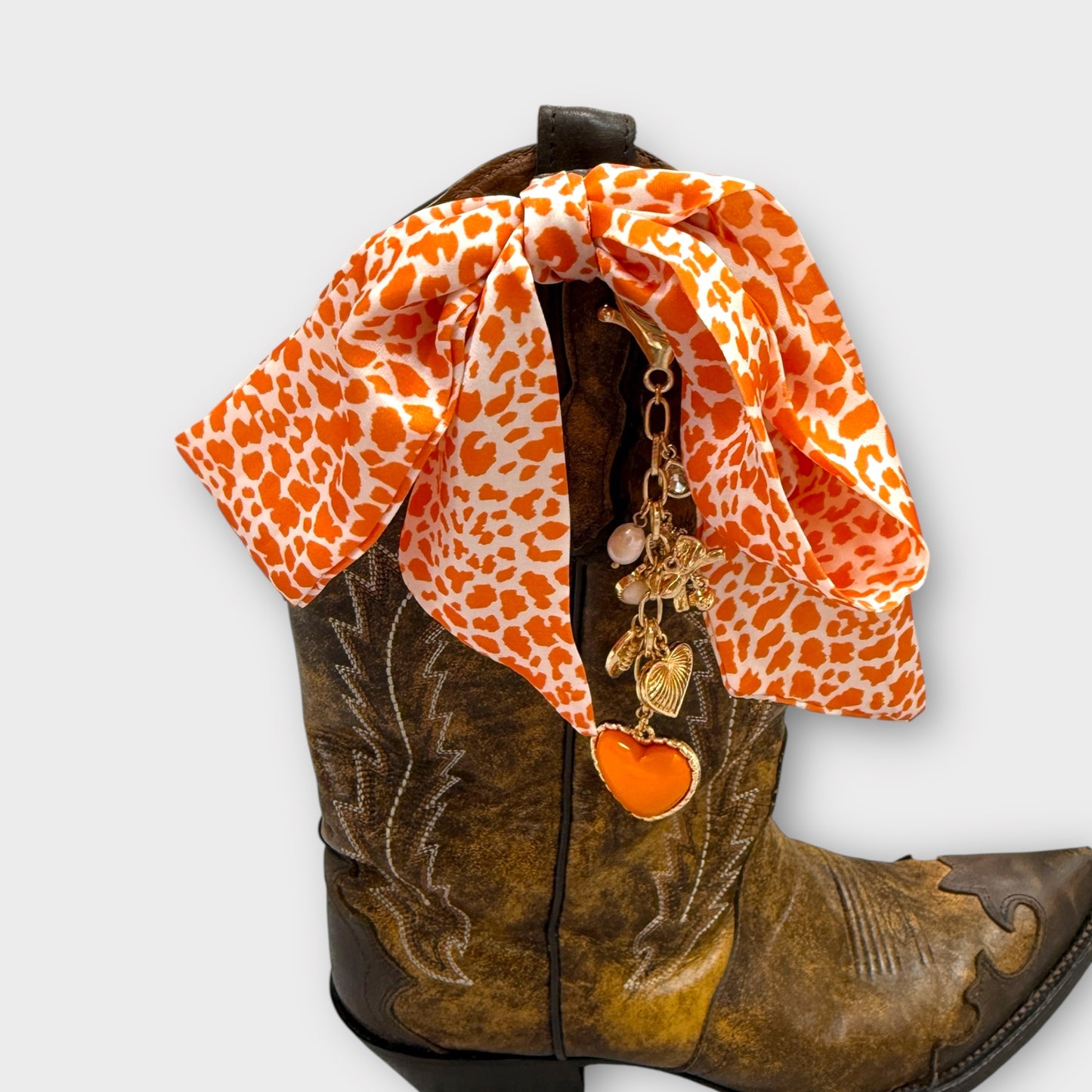 Boot Bundle Orange & White Leopard