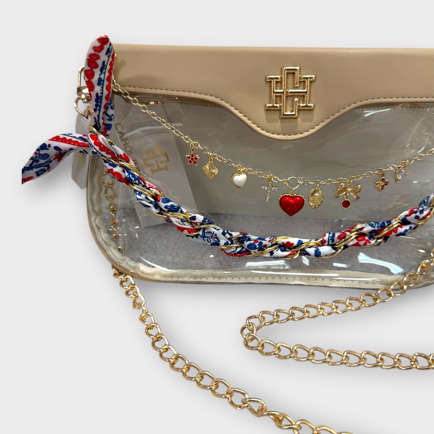 Red Blue Floral Clear Bag Bundle