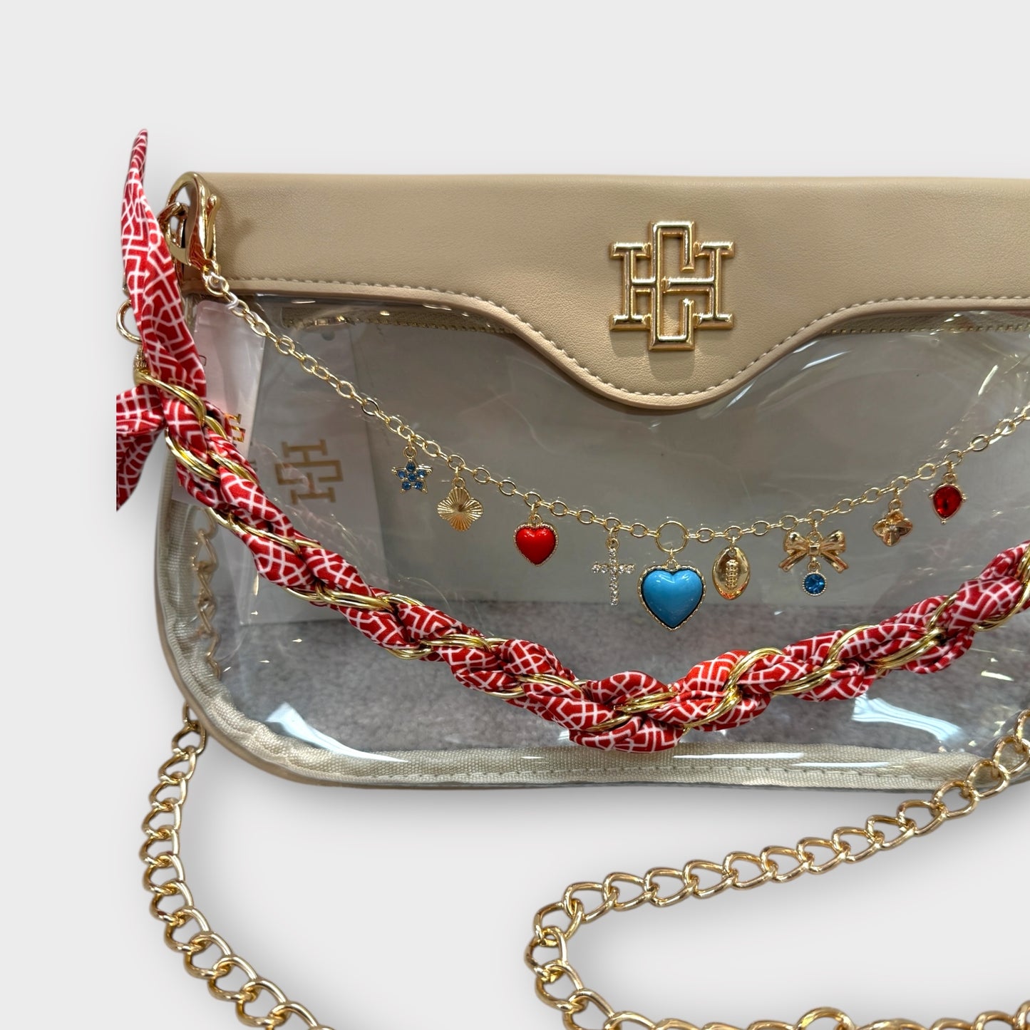 Powder Blue Red Clear Bag Bundle