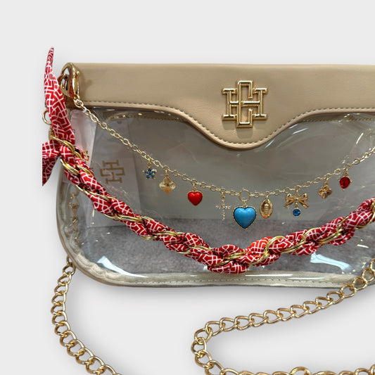 Powder Blue Red Clear Bag Bundle