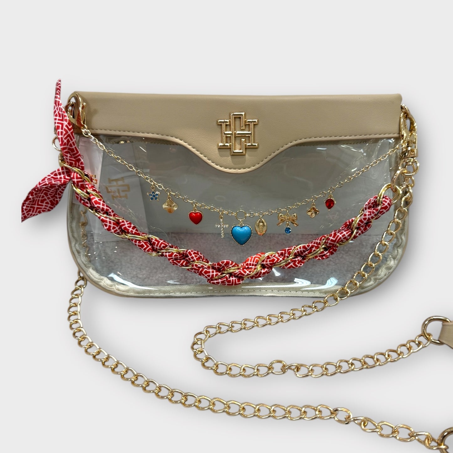 Powder Blue Red Clear Bag Bundle