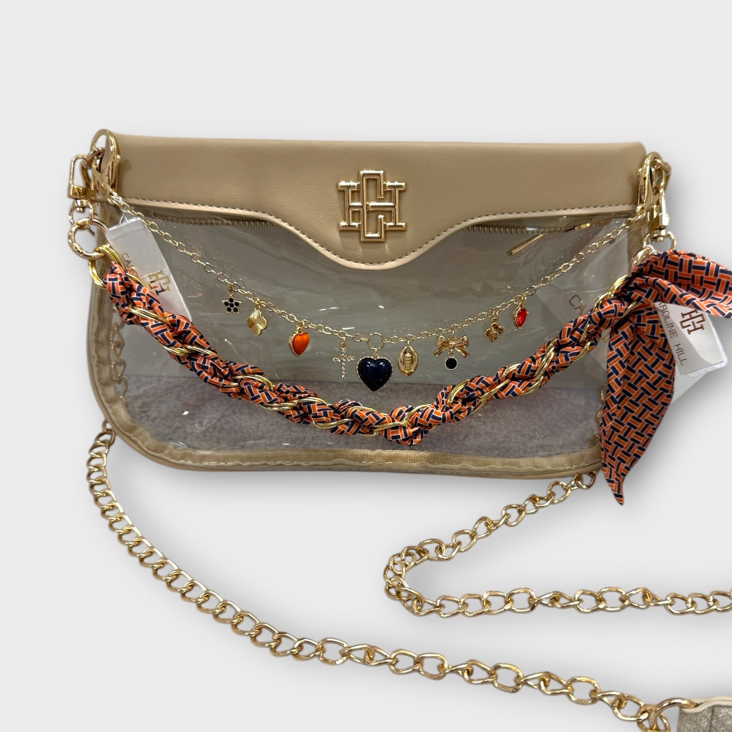 Orange Navy Clear Bag Bundle