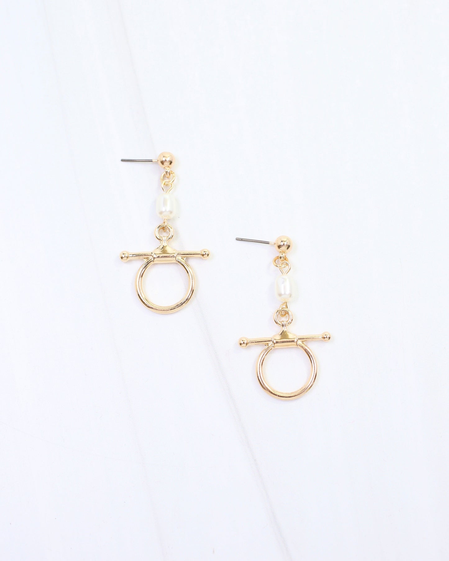 Maddie Horsebit Dangle Earring WR Gold