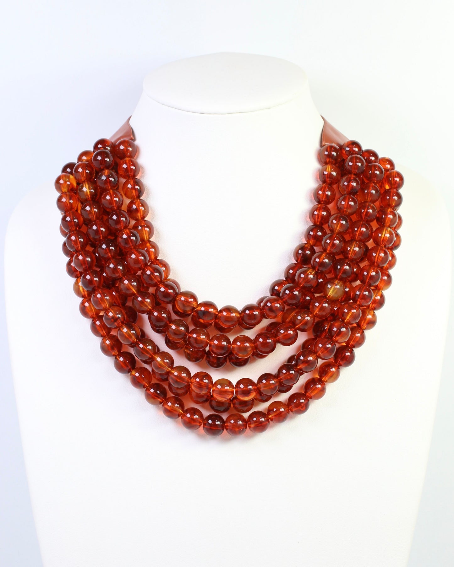 Kimbrel Multi Layered Smooth Beaded Necklace Tortoise