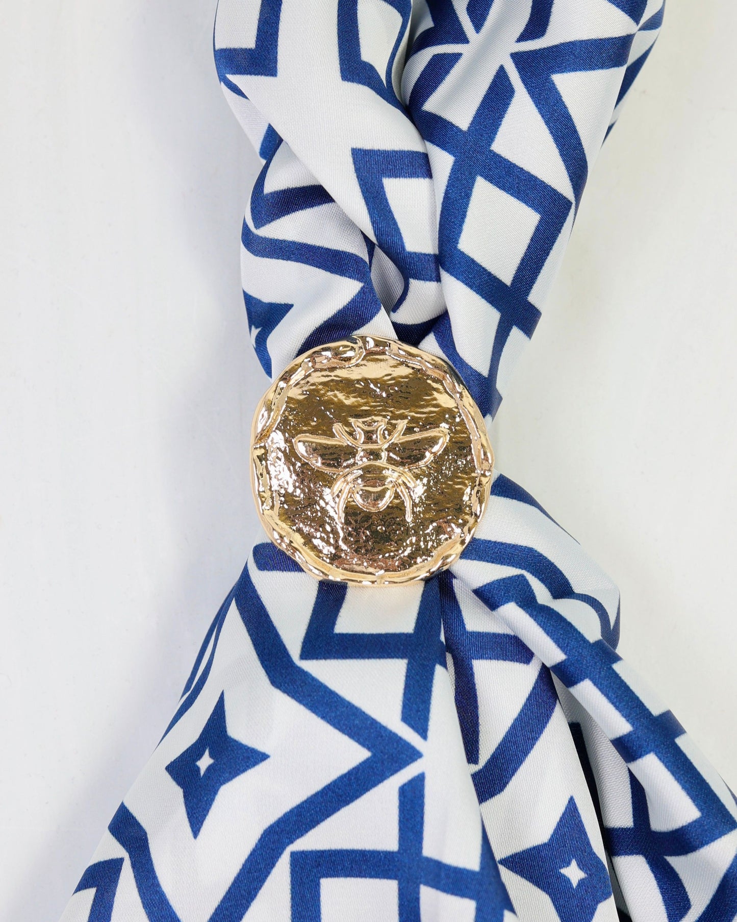 Ravenbrook Bee Coin Scarf Ring Gold