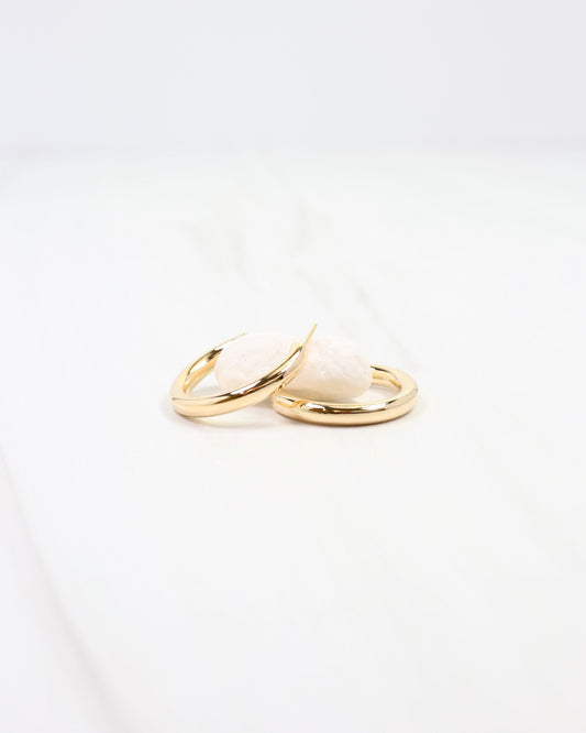 Castlebar Hoop Earring Shiny Gold