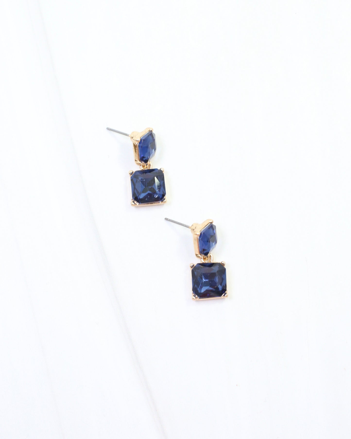 Dupree Crystal Drop Earring Sapphire