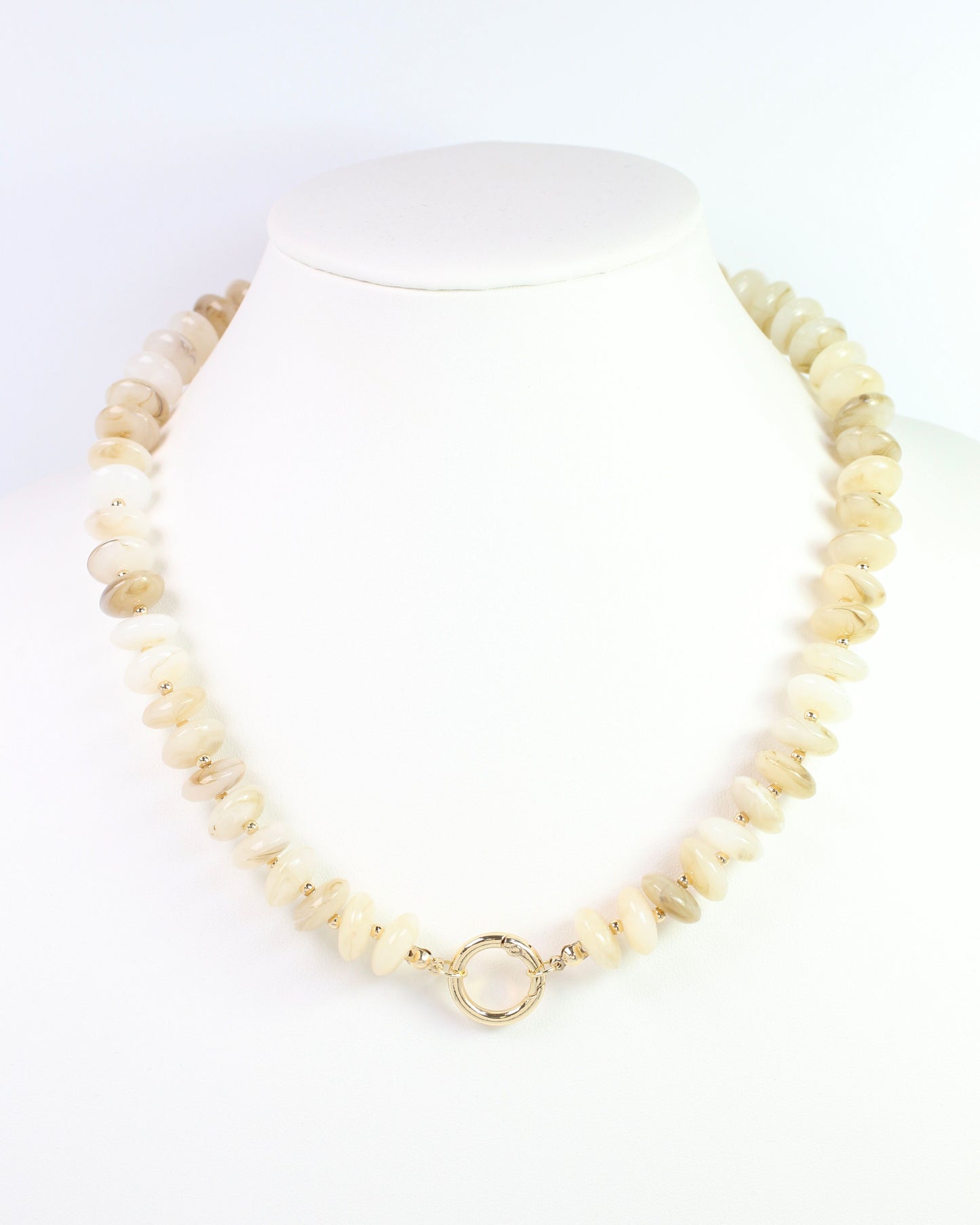 Branna Stone Necklace with Toggle Natural