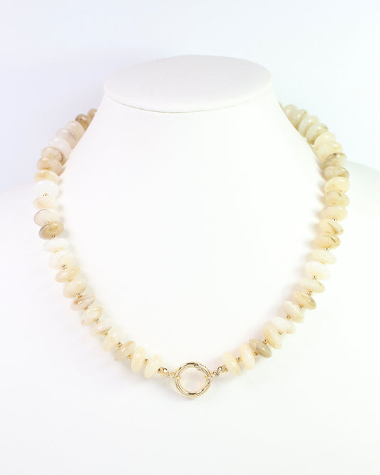 Branna Stone Necklace with Toggle Natural
