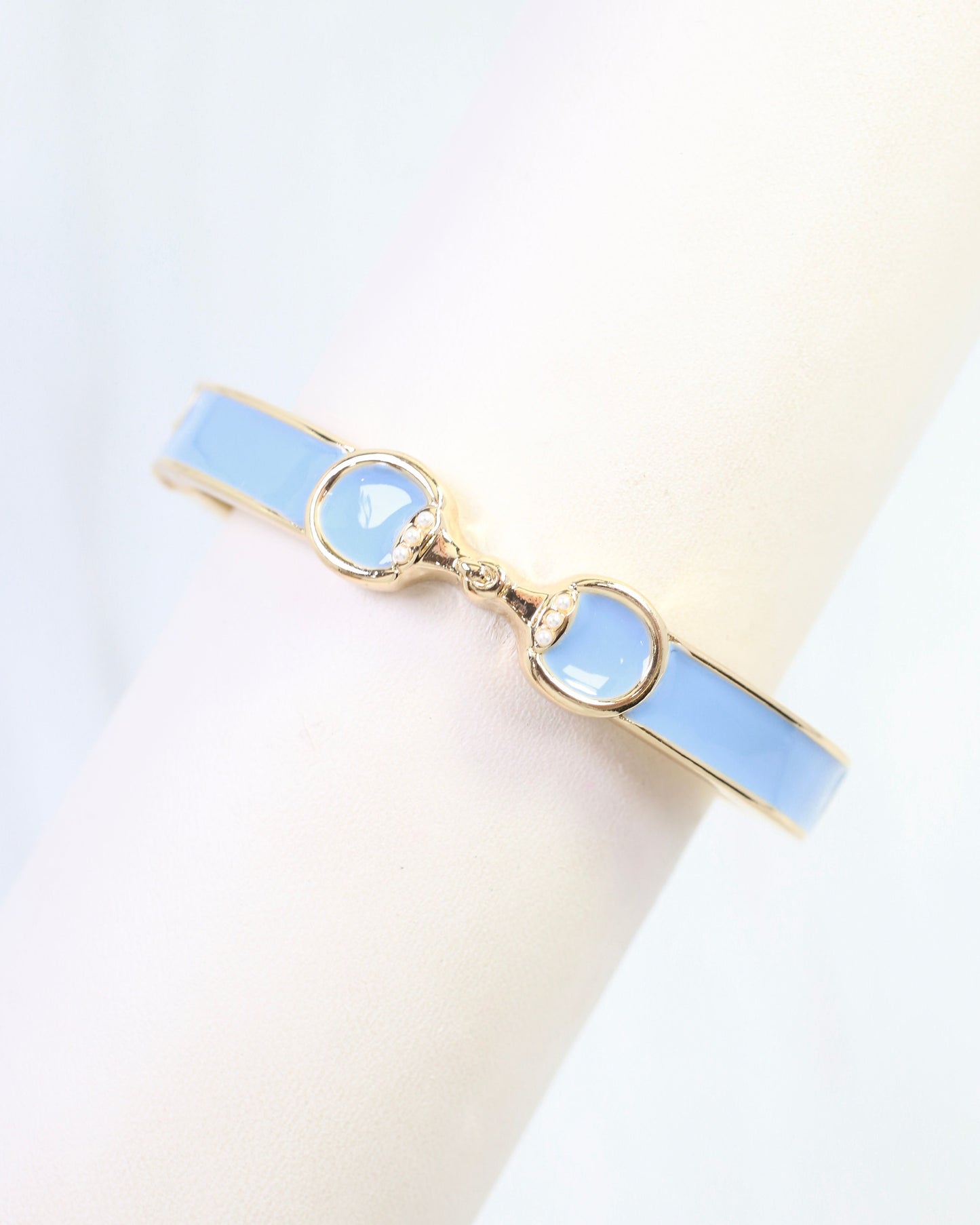 Kaylen Horsebit Hinged Bracelet Blue