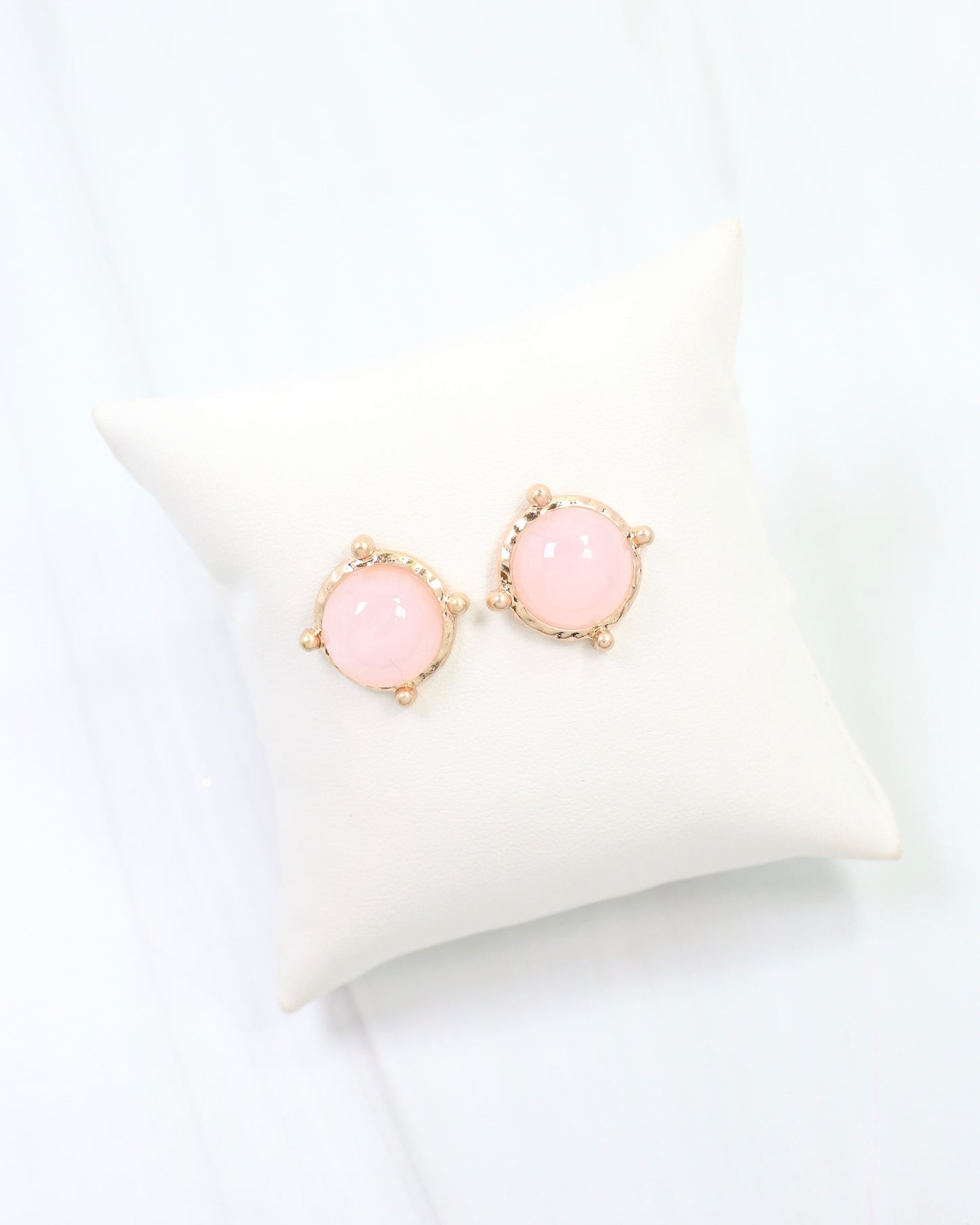 Florissant Round Post Earring Pink