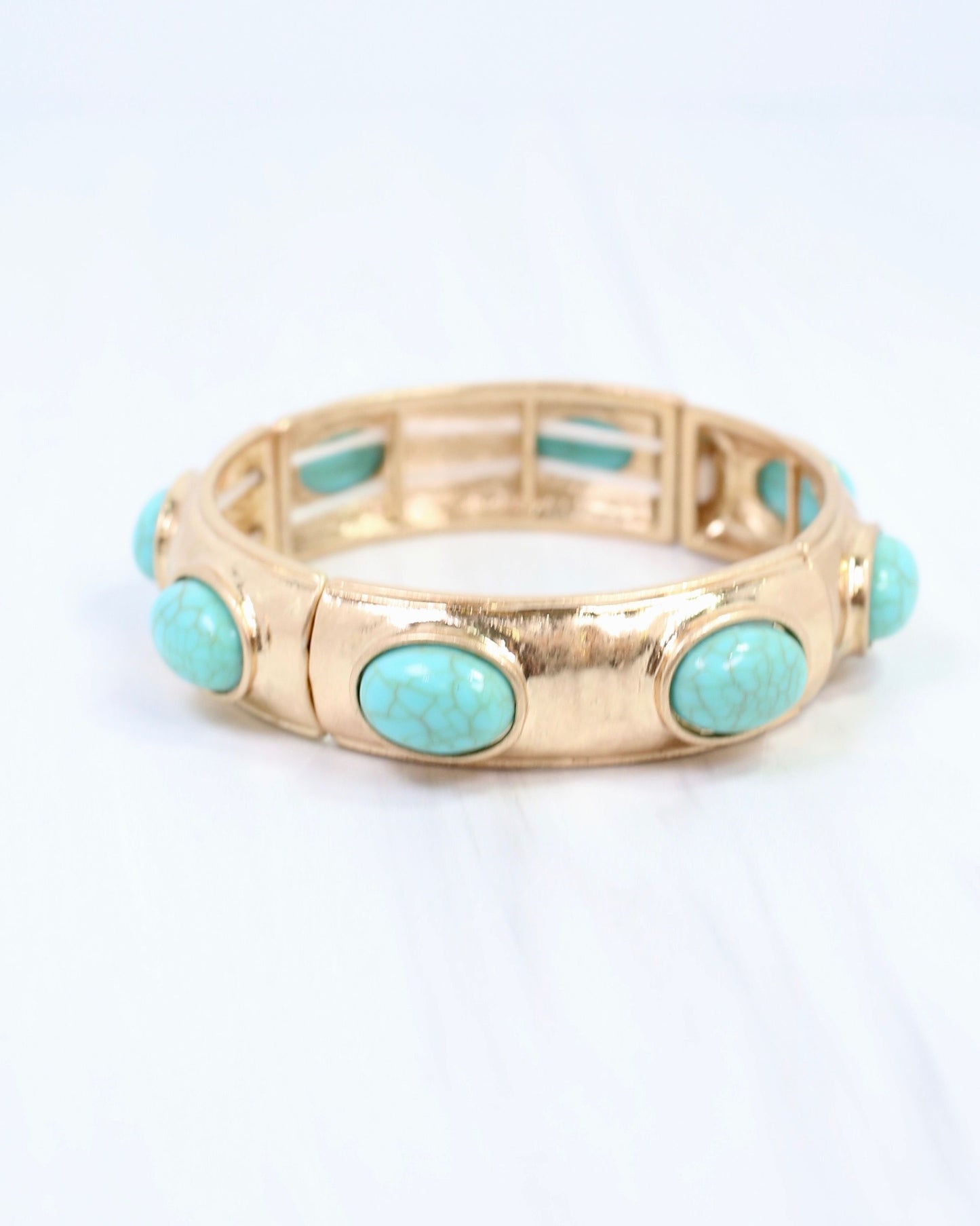 Hallie Stretch Bracelet Turquoise