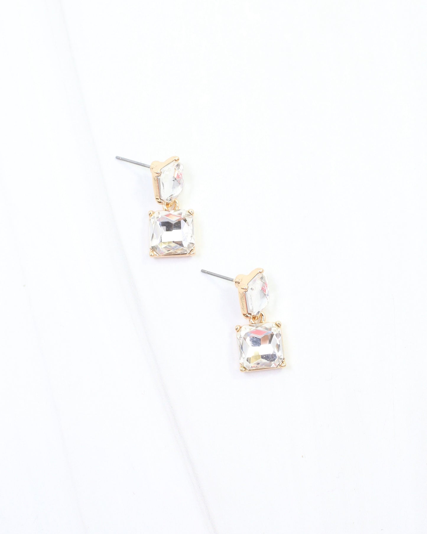 Dupree Crystal Drop Earring Clear