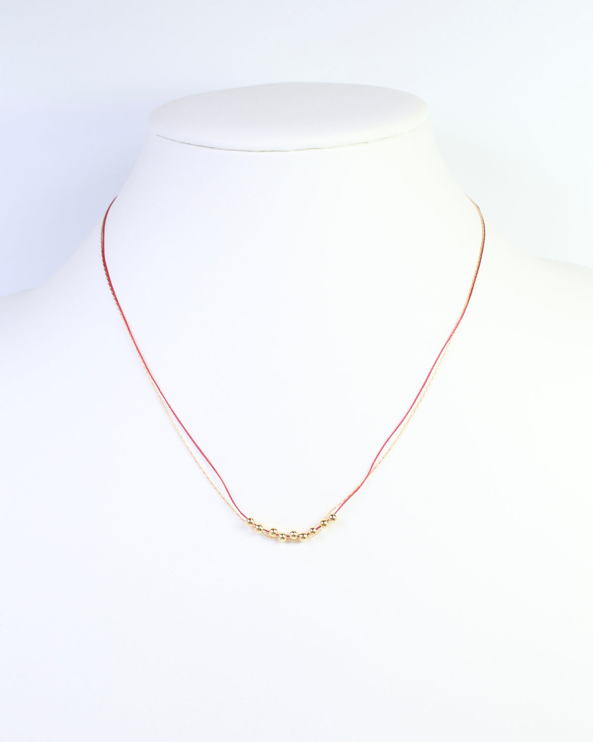 Odette Mini Cord Necklace Burgundy
