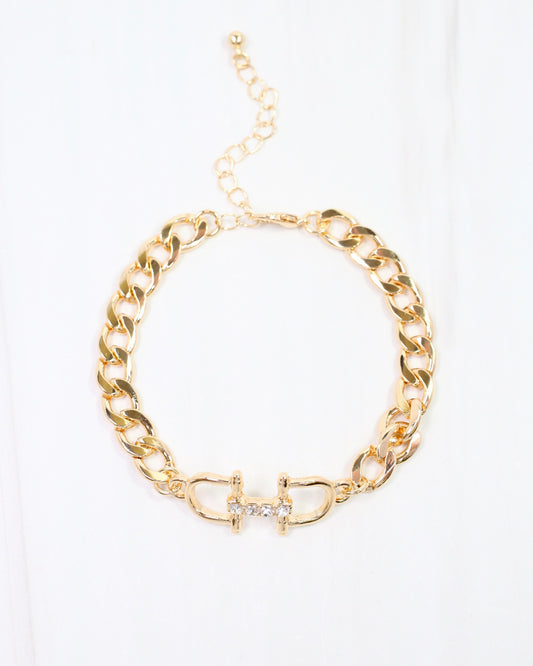 Olivia Double Horsebit Bracelet Gold