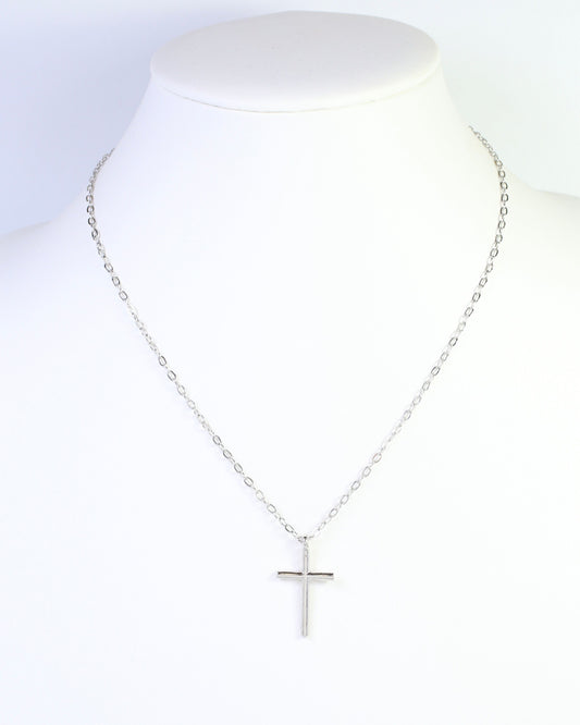 Carla Cross Necklace Silver