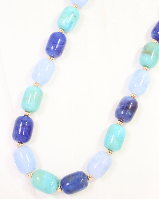 Penelope Beaded Necklace Blue Multi