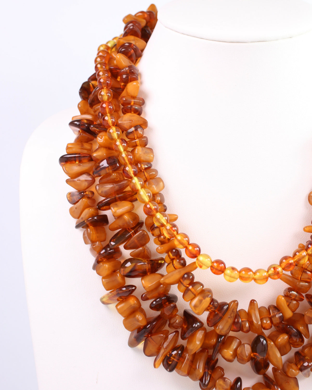 Rock On Beaded Necklace Brown