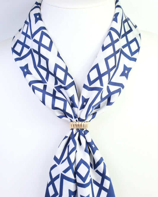 Rina Ribbed Scarf Ring Gold