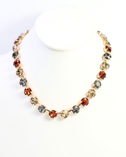 Andi Rhinestone Necklace TPZ DK MUL